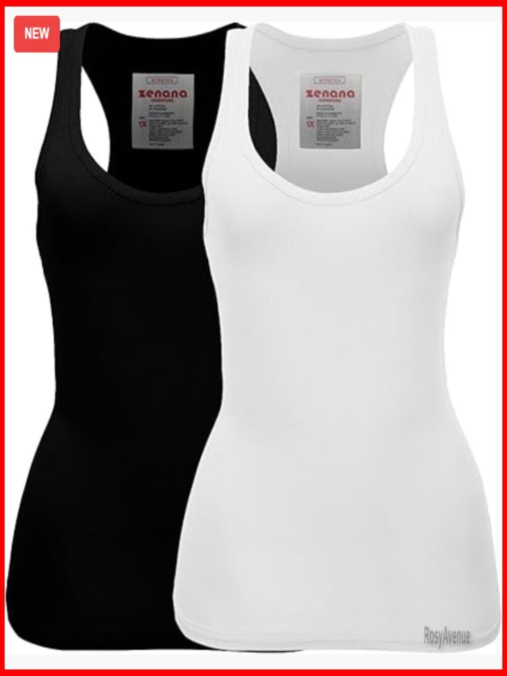 Plus Size Ribbed Racerback Tank Top Cotton Blend Fitted Muscle Shirt